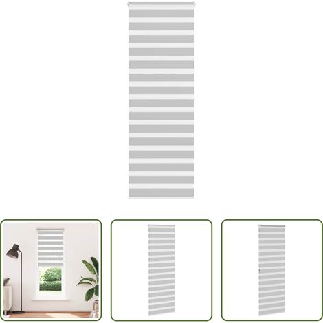 vidaXL Hellgrau - Doppelrollo Hellgrau 80x200 cm Stoffbreite 75,9 cm Polyester (1/5)