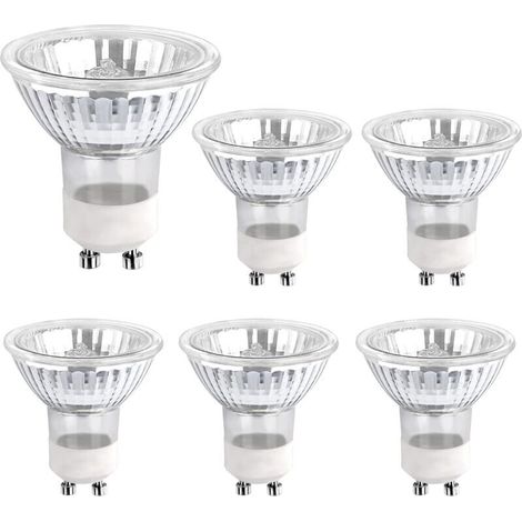 Lampadina alogena GU10 35W 230V, 380lm bianco caldo 2700K, lampadina alogena dimmerabile, per illuminazione di armadi, luci espositive, confezione da 6