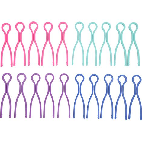 Lot de 20 clips de fil pour canette, plastique long, couleur aléatoire, léger, portable, accessoires de couture pratiques (1/5)