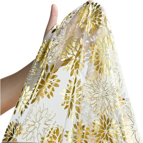 Runner in Chiffon Dahlia Decorativo Elegante 70x300 cm Oro (1/5)