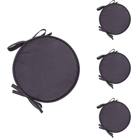 Lot de 4 coussins ronds galette de chaise 38 cm – Polyester doux – Forte élasticité – Non déformable – Confort optimal pour assise prolongée (1/5)