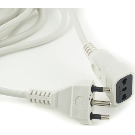 Cavo Prolunga Elettrica Lineare 3M Spina 16A Uscita Bipasso 10A-16A (1/2)