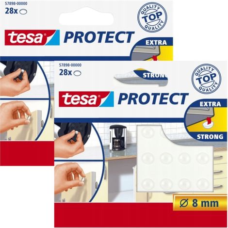 Almohadillas insonorizantes Tesa, topes de silicona autoadhesivos de 8 mm, 28 unidades x 2 (1/4)
