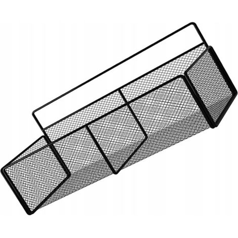 1 Set Étagère Suspendue WC Salle Bain Noir (1/4)