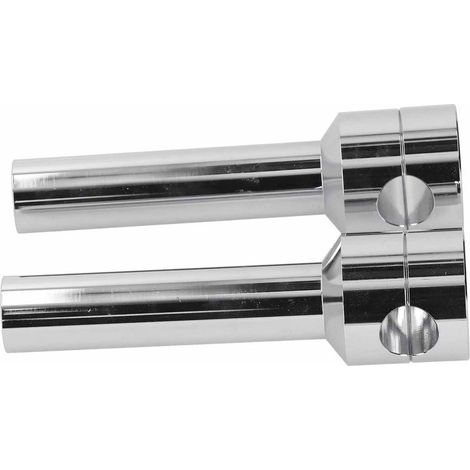 2 pièces Kit de Rehausseur de Guidon 25mm en Alliage d'Aluminium pour Motos - Adaptateur de Montage Chromé