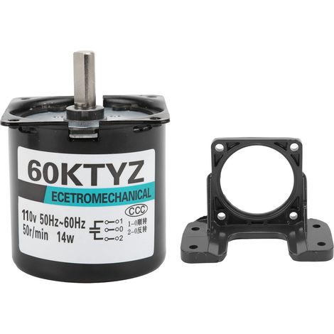 Moteur synchrone aimant permanent 50tr/min AC110V réducteur excentrique avec accessoires (1/5)