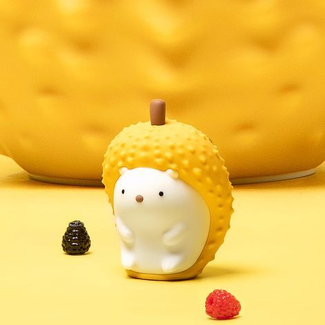 LED rechargeable mignon hérisson Durian lumière, nouvelle lumières chaude et arc-en-ciel gradient lampe de bord de lit en silicone, Lumière cadeau d'éclairage réglable pour Patting. (1/5)