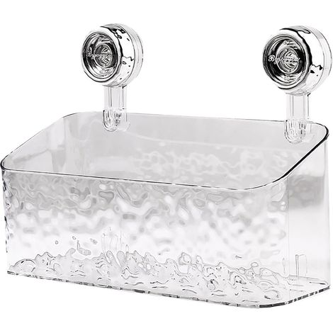 Rack De Rangement À Ventouse - Pour Lavabo Salle De Bain Douche - Surface Lisse Non Poreuse - 1 Pièce (1/4)