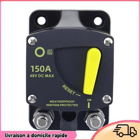 Aucune disjoncteur pour yachts Disjoncteur marin 150 A 12 V-48 V Disjoncteur de bateau Réinitialisation manuelle moto coffret (1/5)