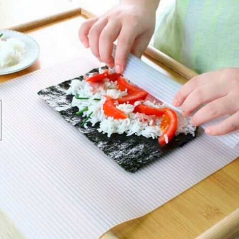 Pssopp Silikon-Sushimatte, Silikon-Kuchenrollmatte, Antihaft-Rollmatte, DIY, Sushi-Rollen-Maker, Picknick-Werkzeug (1/5)