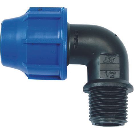 Raccordo a compressione gomito 90° maschio pn16 - ø mm.40x  m 1 ¼