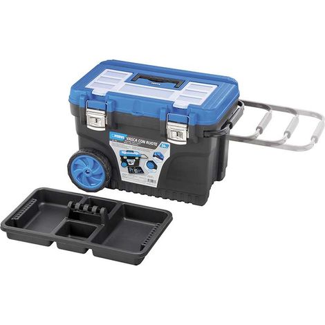 Fervi Vasca con Ruote 60x40x42cm e Organizer Integrato 54L (1/3)