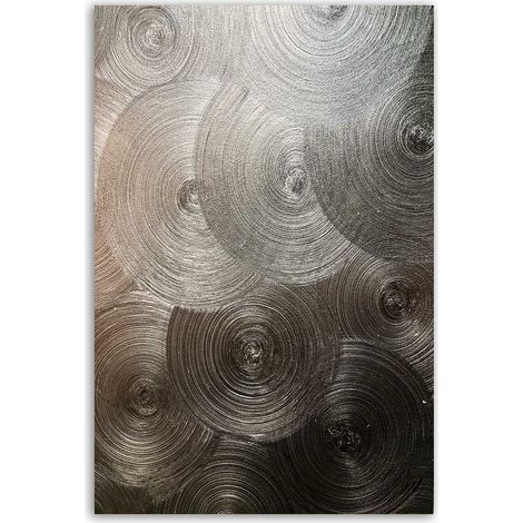 Tableau abstraction cercles métalliques (1/5)