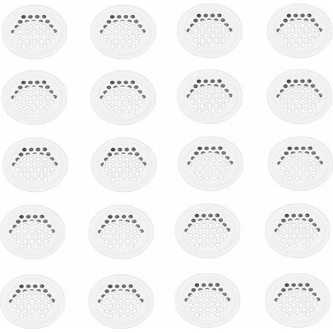 Grille Aerartion 20 Pièces Grille Ventilation 35mm Grille Aeration Grille de Ventilation Grille D'aération Trou Inox Blanc Ronde Grille Ventilation pour Cuisine Armoire Meubles