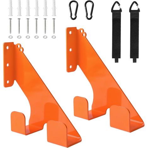 Lot de 2 supports muraux pour tronçonneuse - En acier - Pour charge lourde - Compatible avec Stihl Husqvarna Echo