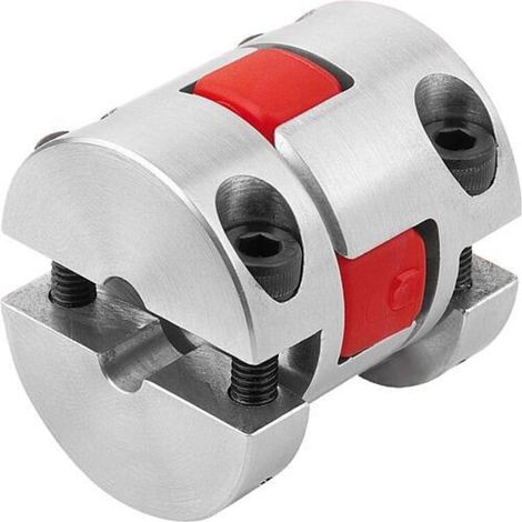 KIPP Elastomer-Klauenkupplung Gr.14 D1=8 D2=14 L=35 Alu (1/3)