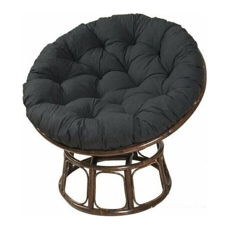 Coussin de chaise suspendu rond 100CM – Tissu doux et confortable – Épaisseur ergonomique pour un soutien optimal – Compatible avec chaises en rotin (1/4)