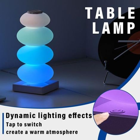Lampe d'ambiance RGB avec variateur tactile, lampe de table LED moderne 3000K+16 couleurs changeantes, lampe d'ambiance, lampes de chevet pour chambre à coucher, salon, enfants