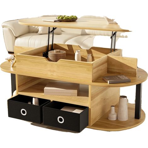 Mesa de centro, función de tapa elevable, espacio de almacenamiento, A (1/2)