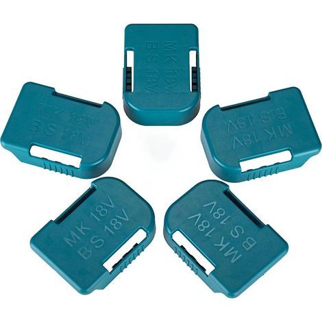 Lot de 5 supports de batterie pour Makita 18V et Bosch 18V – Fixation murale – Plastique ABS – Compatible BL1830 BL1840 BL1850 BL1860 BAT609 BAT622 (1/5)