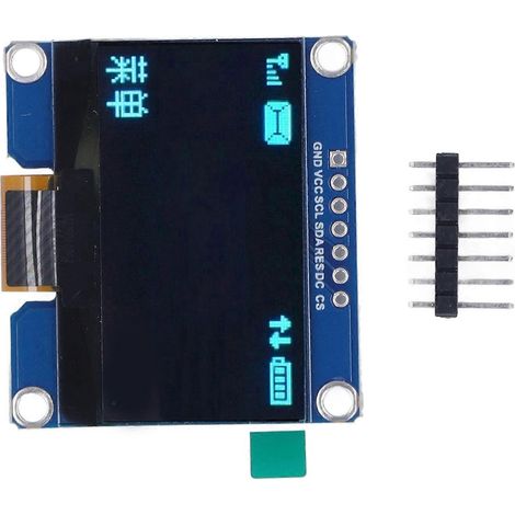 Module d'affichage IPS 1,54 pouce à 7 broches, circuit intégré pilote SPD0301, interface SPI 128x64, écran IPS flexible pour distributeurs automatiques
