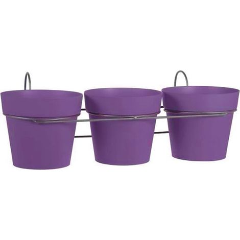 EDA macetas toscane 13 cm &43 soporte moradas lote 3 , Lote 3 macetas Toscane 13 cm &43 soporte moradasResistencia contra heladas y rayos UVHecho en FranciaExcelente para u