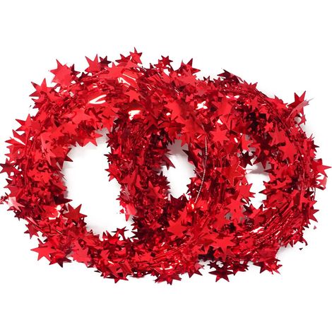 Guirlande En Fil De Fer Avec Paillettes Étoilées - Pour Décoration De Noël Anniversaire Mariage - 2 Rouleaux (1/5)