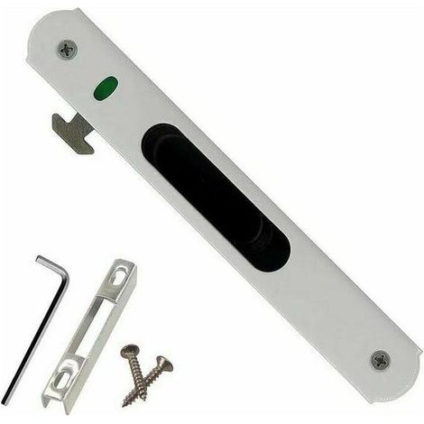 Loquet et targette,Serrure de porte coulissante - Garnitures de quincaillerie de verrouillage simple de fenêtre de coulissante en acier inoxydable (1/4)