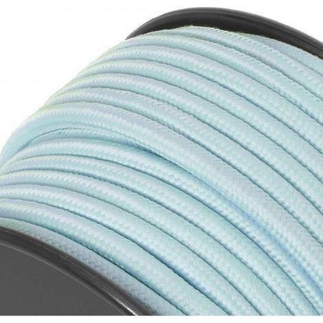 Fil électrique décoratif sur mesure 1m – Couleur bleu ciel – Câble gainé textile pour luminaires – Pour intérieur moderne – Ecolife Lighting (1/3)