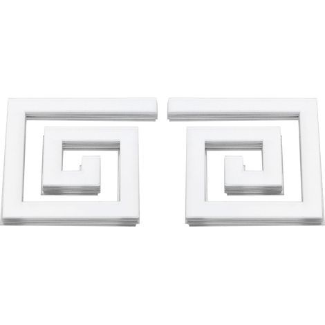 Lot de 10 stickers muraux miroir effet taille (5 x 5 cm) en acrylique moderne. argentés. à faire soi-même pour le salon. (1/5)