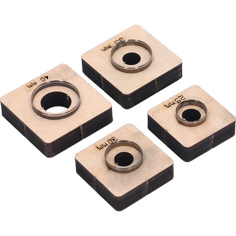 Jeu de 4 emporte-pièces en acier allié pour cuir, découpe DIY, poinçon de frappe, moule rond, accessoires de bricolage en bouleau, outils de coupe métal. (1/5)