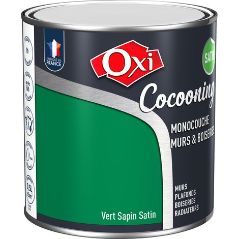 Owatrol-COCOONING MURS & BOISERIES SATIN-Peinture d'intérieur monocouche pour murs & boiseries-Vert sapin (ox215) 0.5 litre