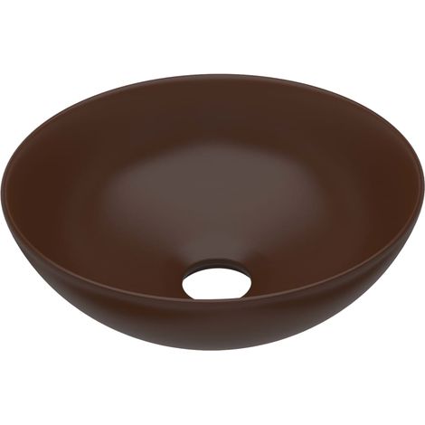 Lavabo de salle de bain Céramique Marron Rond (1/5)
