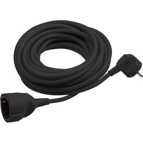 Extension Cord, 2m Cable, Robust Plastic, Schuko Plug, IP20, Indoor (1/4)