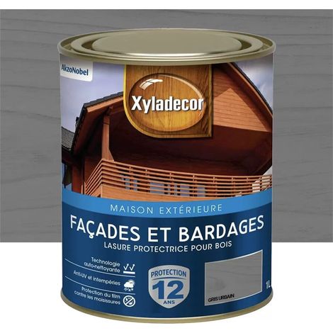 Lasure Xyladécor Façade et bardages Gris urbain 1 L (1/3)