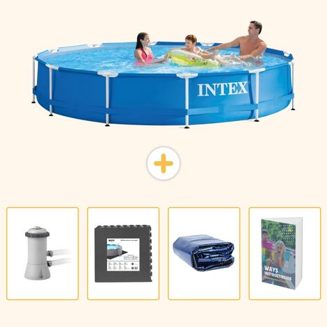 Intex Piscine Tubulaire Ronde - 366x76 cm - 5-pièces SCB105 (1/5)