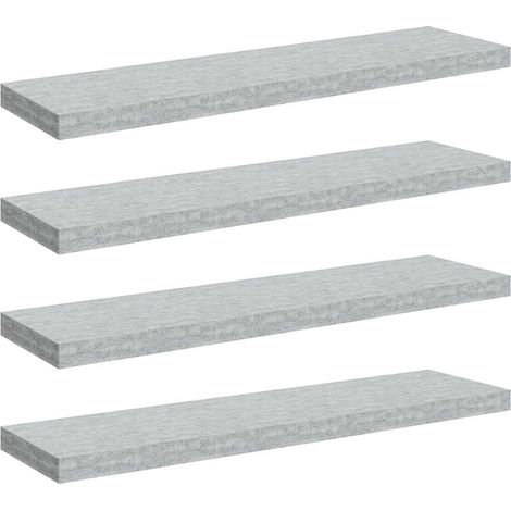 Maison Exclusive - Schweberegale 4 Stk. Betongrau 90x23,5x3,8 cm (1/5)