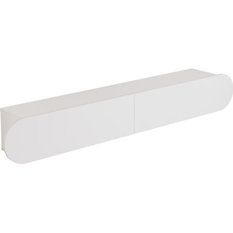 Porta TV in legno "LUM1" - 180 x 31 x 29 cm - Bianco