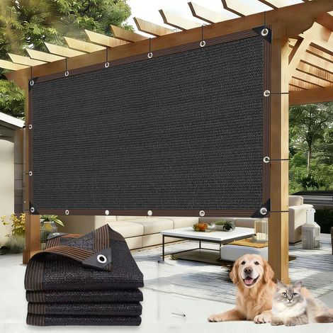 ZHIJIA PREMIUM Toile d'ombrage imperméable 85% noire 4x8m pour serre, terrasse et chenil (1/5)