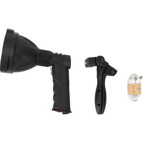 Lampe de travail LED T6 portable avec trépied pliable, recharge USB et fonction torche d'urgence (1/5)