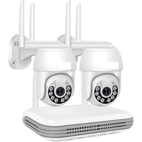 Système de caméra de sécurité à domicile H.265 3MP HD système de vidéosurveillance sans fil Audio bidirectionnel étanche PTZ WIFI IP caméra de sécurité 8CH NVR Kit de Surveillance vidéo ICsee ( Size : (1/5)