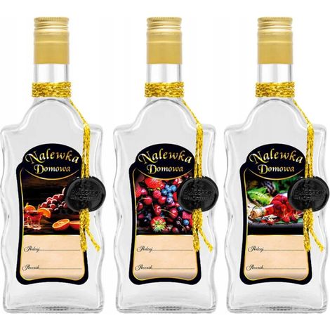 Flasche mit Wellenmotiv, 500 ml Premium-Haushaltslikör