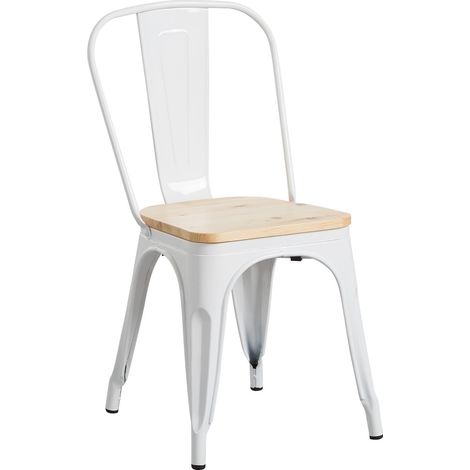 Silla Industrial Strong con Asiento de Madera 45x54x85cm Thinia Home (1/5)