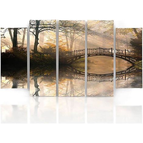 Tableau pont dans le parc - 200 x 100 cm (1/5)