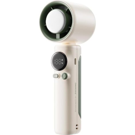 Mini ventilateur à turbine portable avec 100 vitesses de ventilation réglables, rechargeable par USB, idéal pour les voyages et le bureau. (1/5)