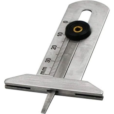 Tire Depth Gauge Portable 0-30mm Stainless Steel Tread Depth Tire Gauge Caliper Safety Tire Ruler Tire Meter for Car Motorcycle