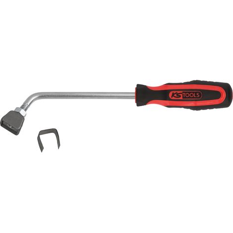 Grattoir emmanché à tête coudée, lame interchangeable (1/3)