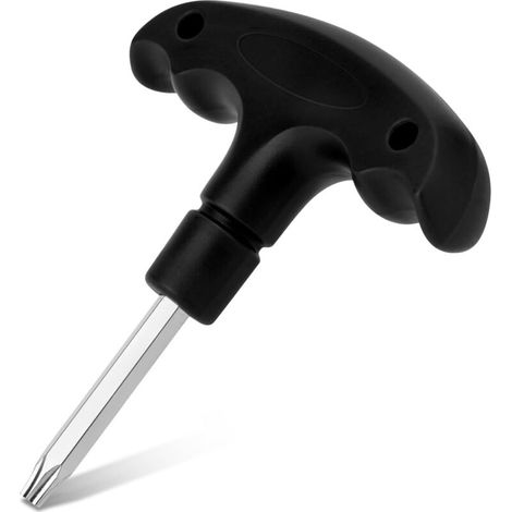 Clé de Golf, Outil de Golf Réglable avec Poignée en Plastique Outil de Pilote de Golf en Acier Inoxydable Clé Dynamométrique de Golf pour Adaptateur d'Arbre de Pilote de Club de Golf (Noir) (1/4)