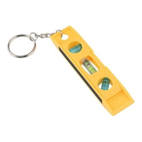 Livella a bolla gialla con portachiavi, strumento di misurazione a siluro magnetico, filo/livella a 45 gradi, design alla moda e strumenti di misurazione per auto (1/5)