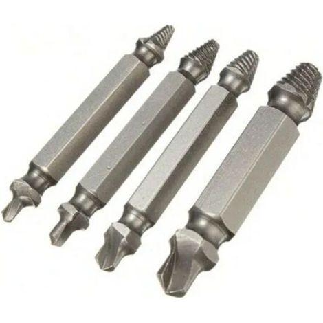 4PCS 1 2 3 Outil Plot 4 Double Faces Endommagés Extracteur à Vis de Déménageur
